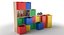 furniture cabinet shelfs kids 3D