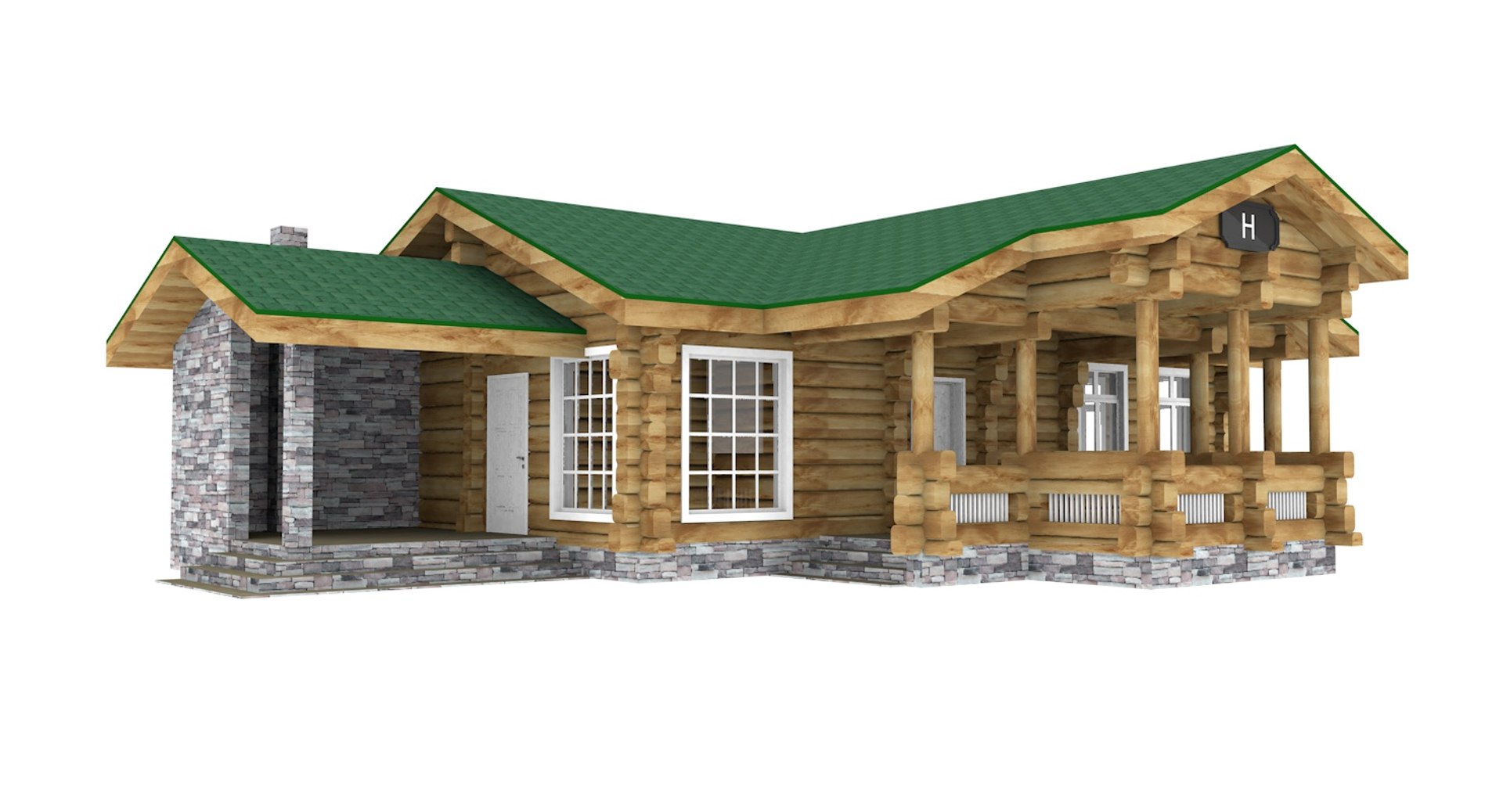 3D Log House Cabin Model - TurboSquid 1171595
