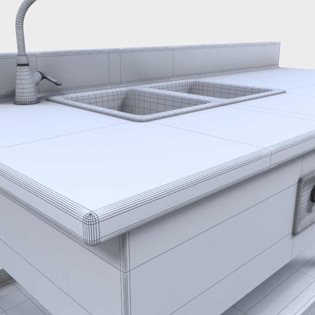 3d max commercial food prep table