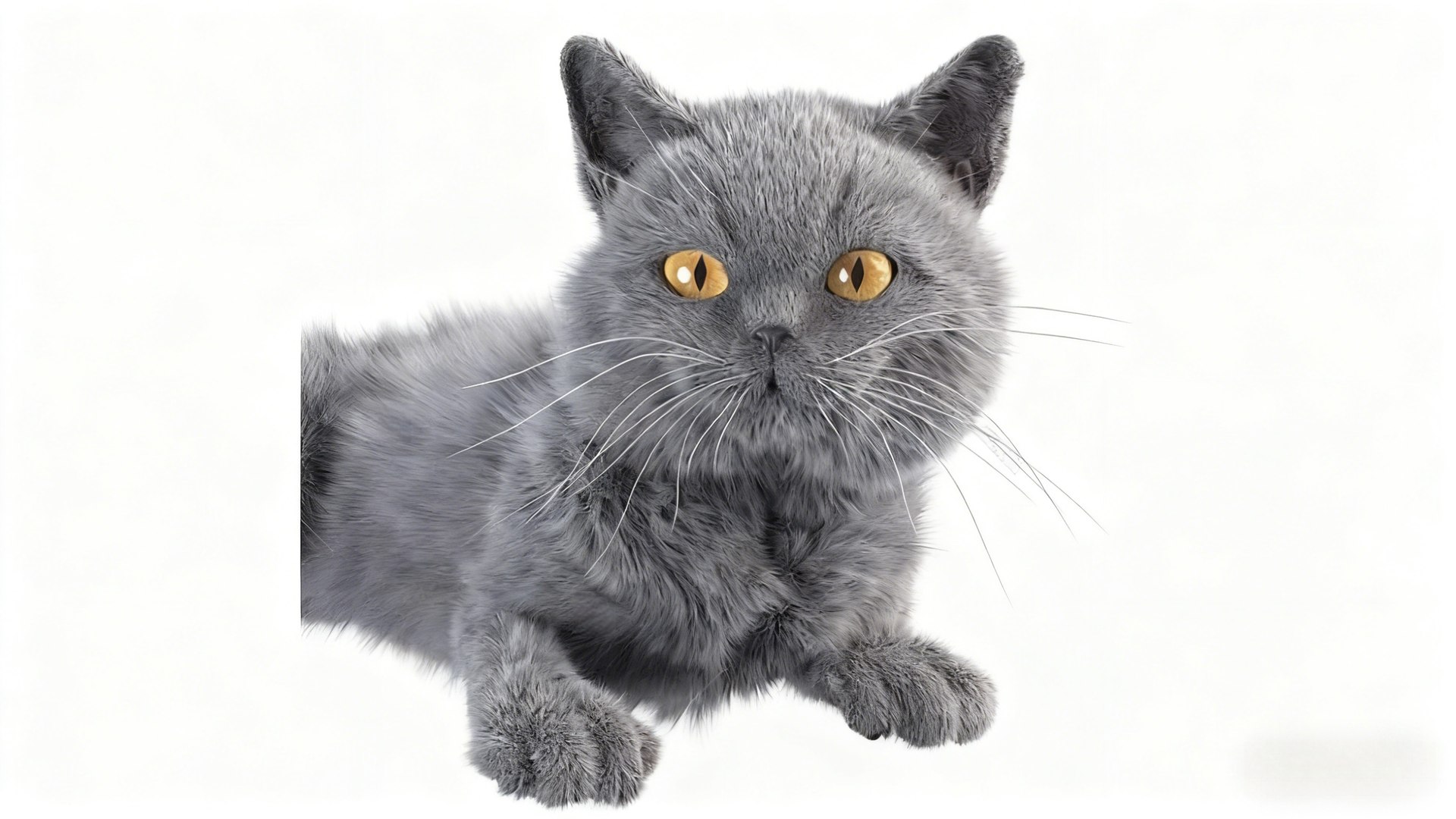3D British Shorthair Blue Cat Model - TurboSquid 2501698