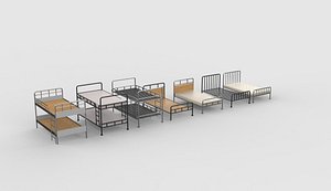 Old Bunk Bed set 3D model