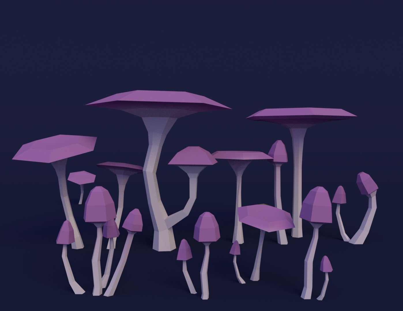 3d Model Pack Mushroom Turbosquid 1354262