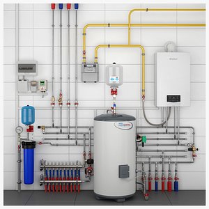 3D Boiler room full set