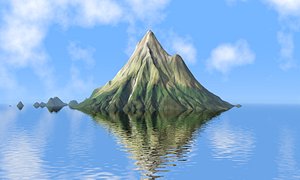 3D model volcano mountains mount taranaki
