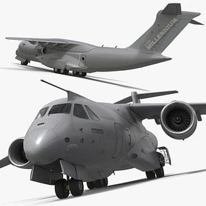 Embraer C 390 Millennium Transport Aircraft Gray