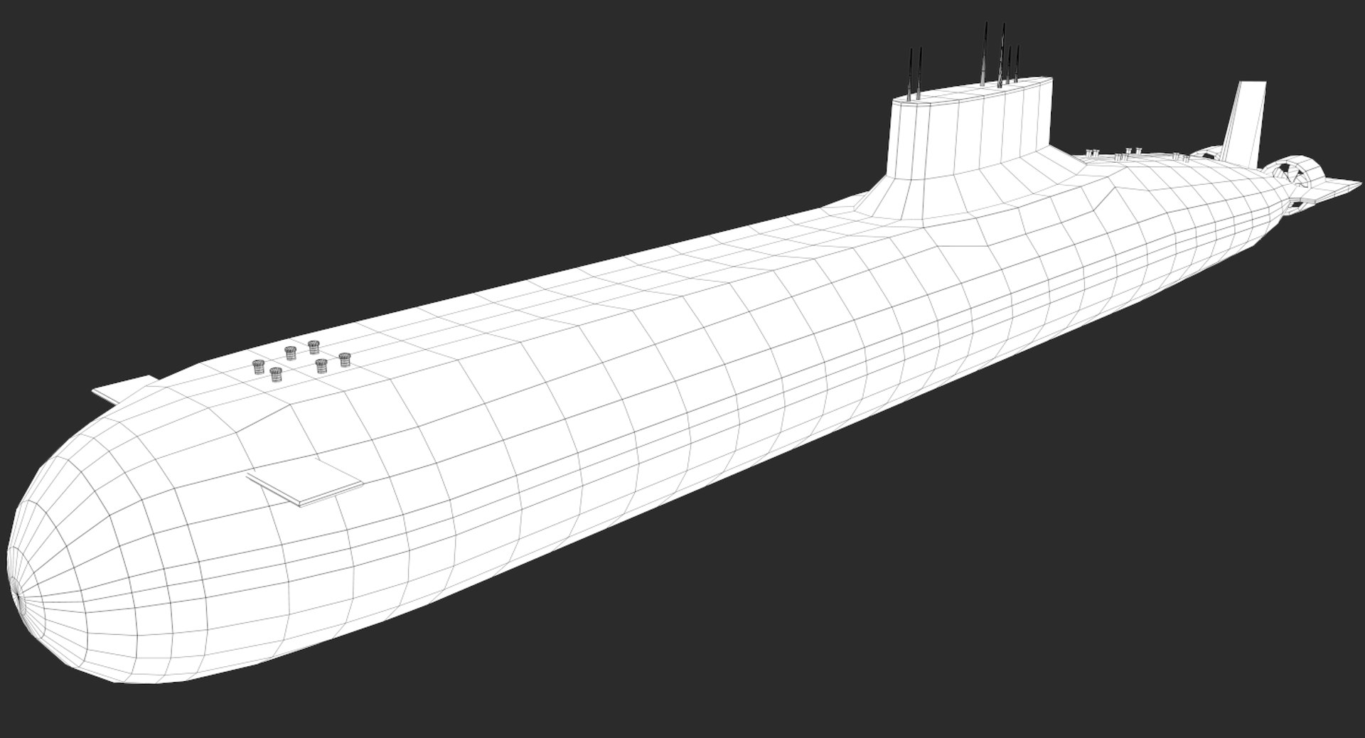 Typhoon Class Submarine 3D Model - TurboSquid 1354104