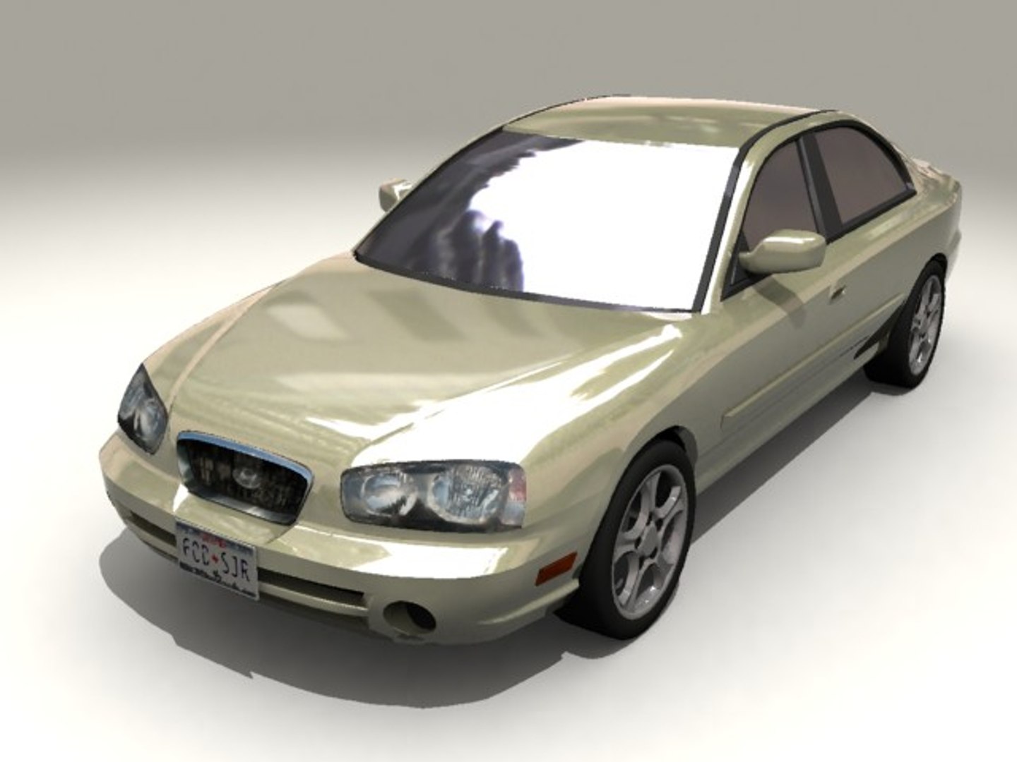 Car 2003 Hyundai Elantra 3d Model