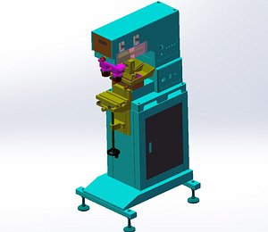 Two Color Pad Printing Machine - Automatic Logo and Product Printing System 3D model