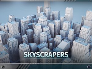 C1 - Skyscrapers - 22 MODELS Low Poly 3D model