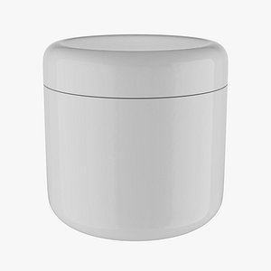 Closed Cosmetic Plastic Cream Jar
