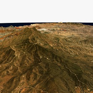 3D Santiago Island Sotavento Archipelago Republic of Cabo Verde