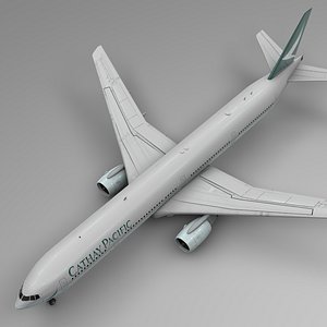 3D cathay pacific boeing 777-300er