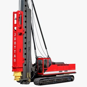 Rotary Drilling Rig Junttan Red PBR 3D model