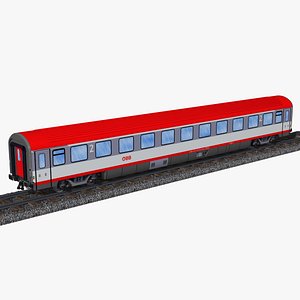 3D model passenger rail wagon type bmz 73 second class