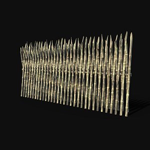 3D BAMBOO PALISADE WALLS FENCE SURVIVAL FORT GUARD AAA CONSTRUCTION