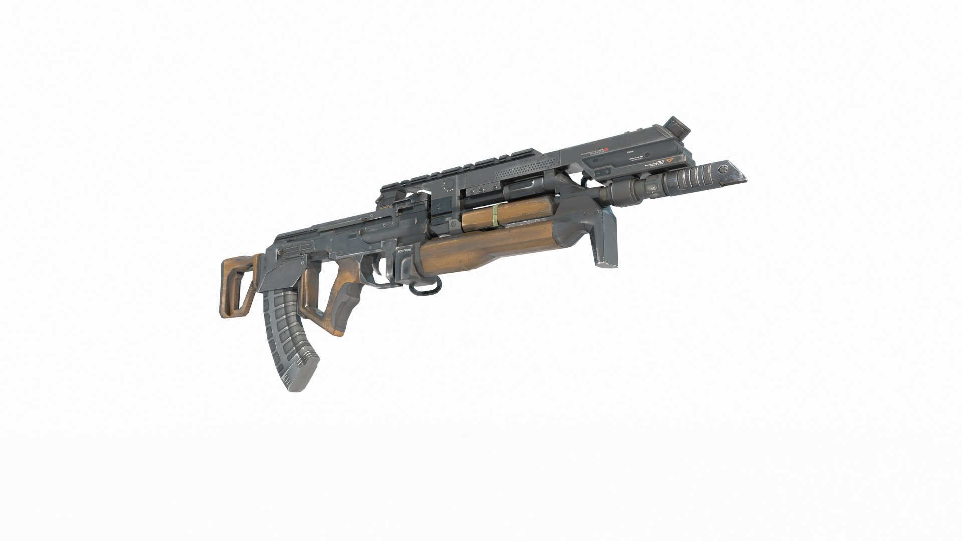 3D Science Fiction Style Automatic Rifle Model - TurboSquid 2296434