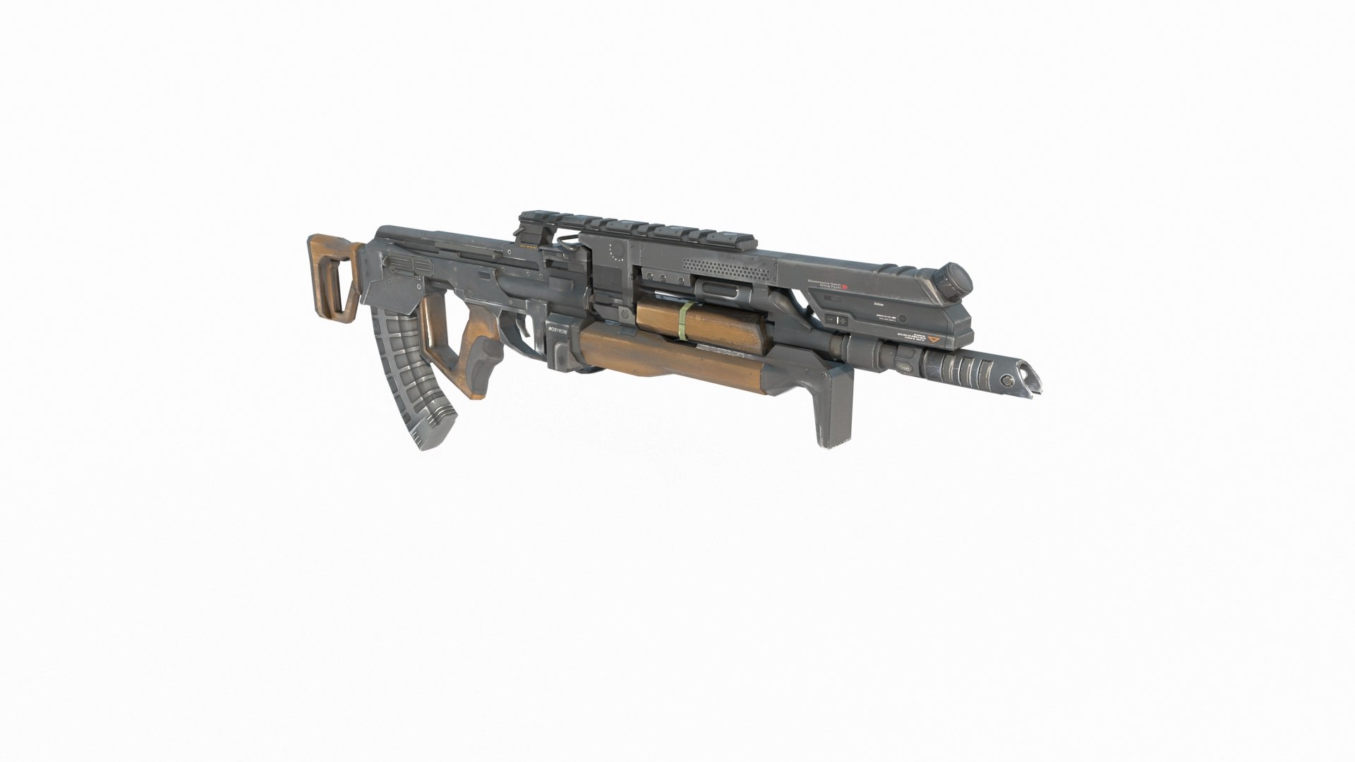 3D Science Fiction Style Automatic Rifle Model - TurboSquid 2296434