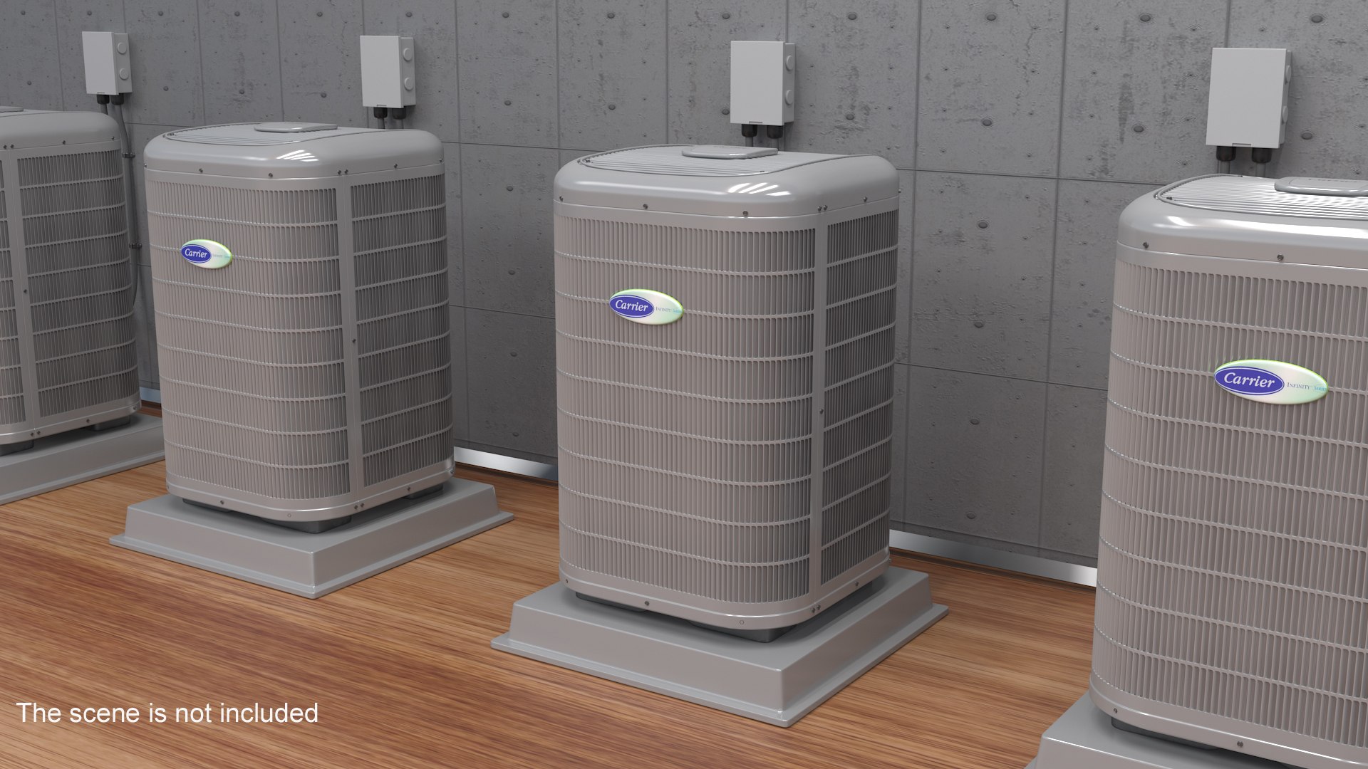 Central Air Conditioner Carrier Infinity 19VS 3D model TurboSquid 1987163