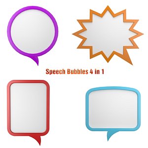 speech bubbles 3d model