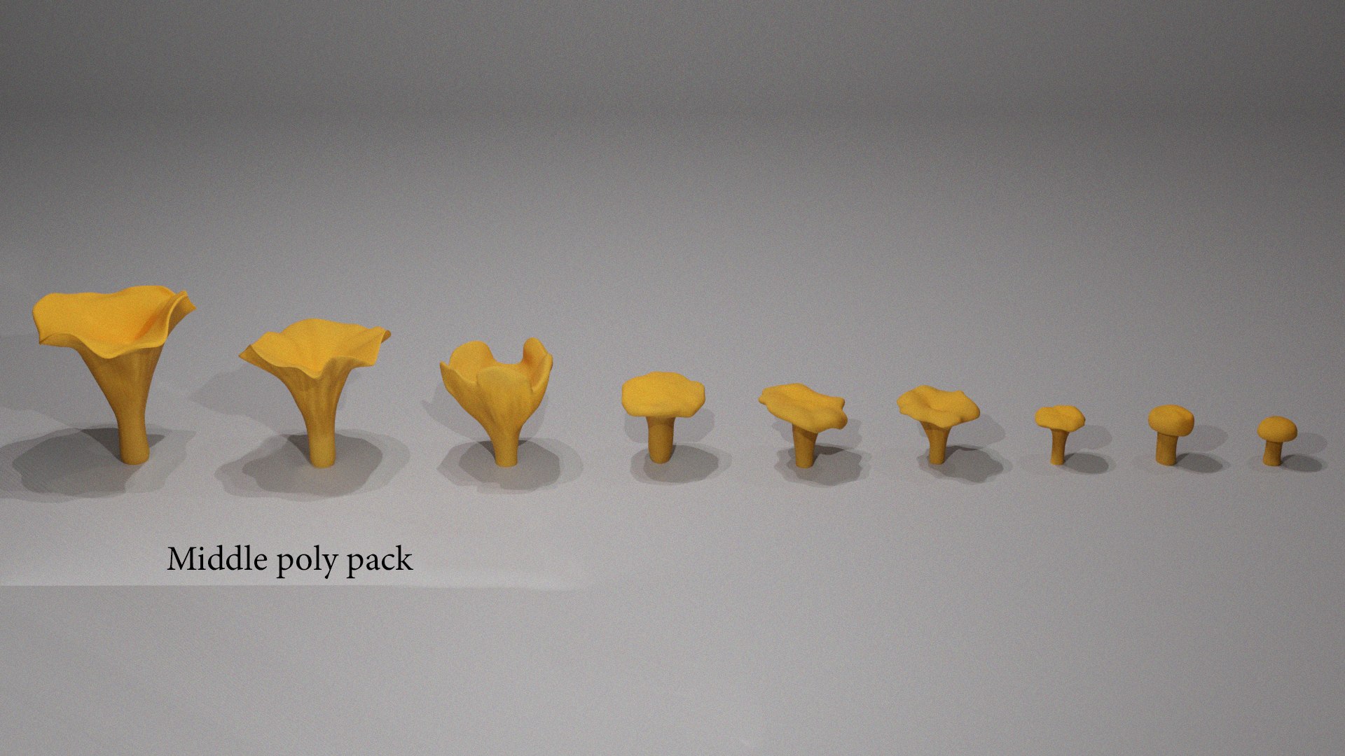 3D model Stylized Chanterelle Mushrooms Collection - Middle and VR  AR  low-poly 3d model https://p.turbosquid.com/ts-thumb/Pg/6n8bpR/3H/middle_poly6copy/png/1716043496/1920x1080/fit_q87/4c7450c23196c0c3ef1981adbd92edc61ca59a5f/middle_poly6copy.jpg
