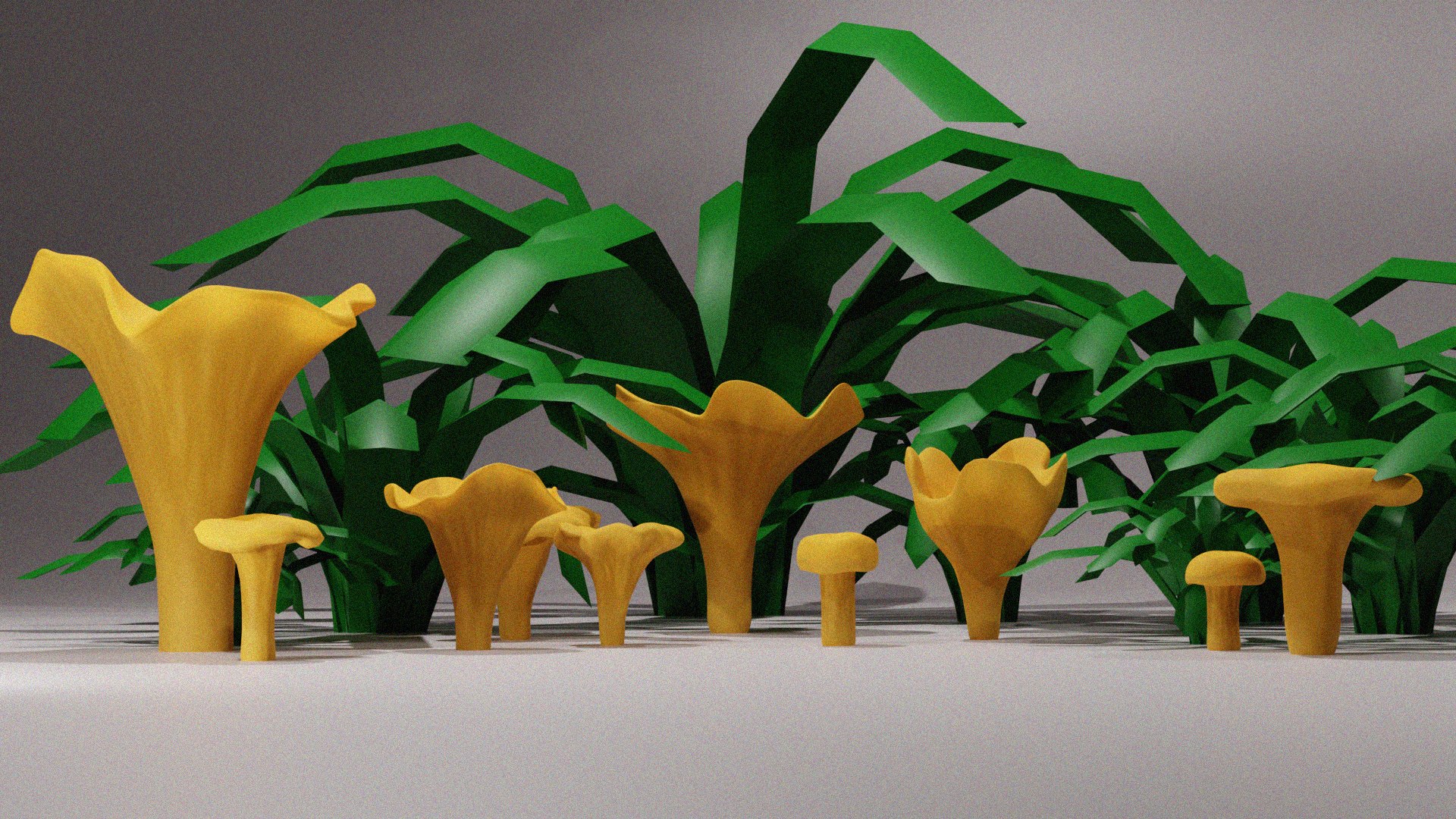 3D model Stylized Chanterelle Mushrooms Collection - Middle and VR  AR  low-poly 3d model https://p.turbosquid.com/ts-thumb/Pg/6n8bpR/Fz/mushroomscollection17/png/1716044955/1920x1080/fit_q87/68d890fb49a5305bb65460e5200598454832e6bf/mushroomscollection17.jpg