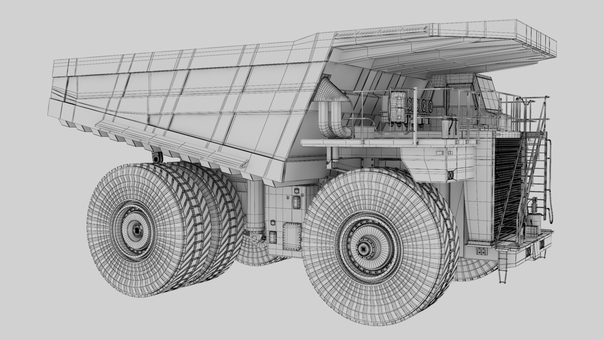 Dump Truck Ridded With Cabin Interior - Haul Mining Truck - Detailed 3D ...