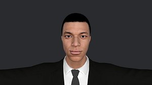 3D model Kylian Mbappe  Hyper Realistic Full Body Fully Rigged 3D Character