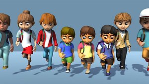 3D Kids Avatar Animations
