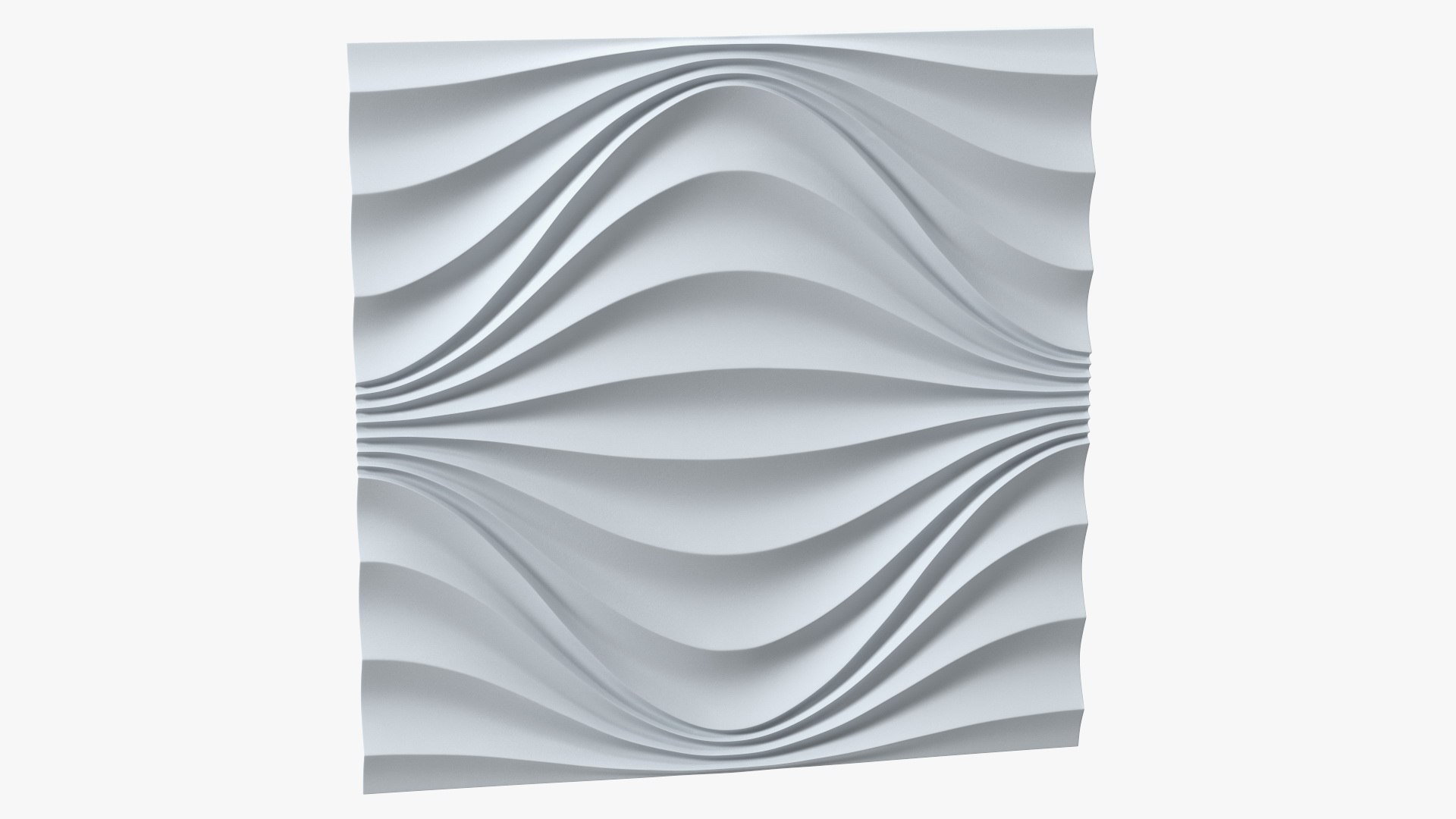 3D Wall Panel Circular Wave Ceramic 3D model preview