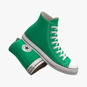 Chuck Taylor All Star Classic High Top Green 3D model