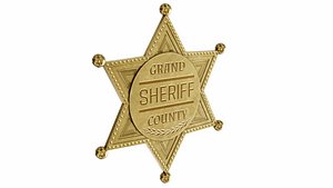 3D model Sheriff badge