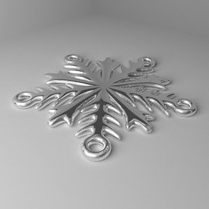 3D snowflake 6 model
