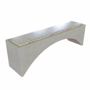 3D architecture arc bench model