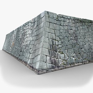 Japanese Castle Outer Wall 3D model
