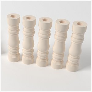 Railing pillar baluster 3d Model 3D