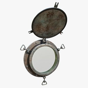 3D Old Ship porthole model