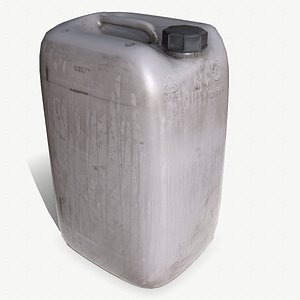 3D Plastic JerryCan White