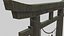 Pack tempiale shintoista giapponese basso poli con materiali PBR