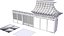 Pack tempiale shintoista giapponese basso poli con materiali PBR