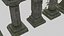 Pack tempiale shintoista giapponese basso poli con materiali PBR