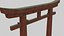Pack tempiale shintoista giapponese basso poli con materiali PBR