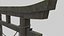 Pack tempiale shintoista giapponese basso poli con materiali PBR