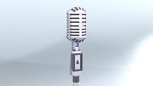 3D laos Shure SH55 microphone model