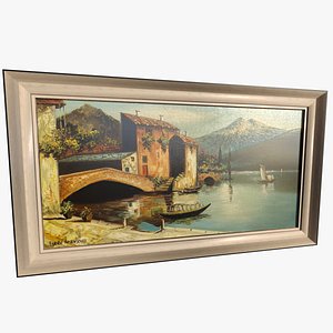 Rivertown Oil Painting