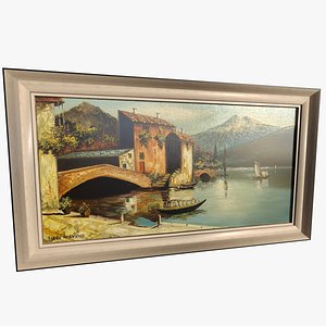 Rivertown Oil Painting