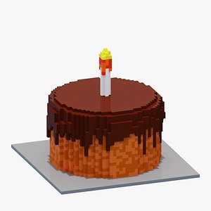 3D Chocolate Birthday Cake