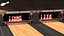 Pista de boliche e sala de jogos