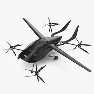 3D Air One Two Person eVTOL Air Vehicle Black
