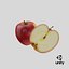manzana roja y mitad