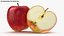 manzana roja y mitad